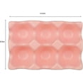 thumbnail image 2 of Ceramic Egg Holder 6 Cups Porcelain Egg Tray Set Kitchen Restaurant Fridge Storage Decoration, 2 of 3