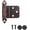 Oil Rubbed Bronze, variant on 3/8 Inch Inset Cabinet Door Hinges Black, 50 Pack 25 Pairs Flush Face Mount Cupboard Kitchen Hardware Hinges Max fit 9mm/0.375” Step Door, CH201-BK-P50