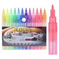 thumbnail image 4 of Glitter Paint Pens, 12 Colors Self-Outline Metallic Markers, Fine Point Tip Water-Based Ink DIY Crafts Greeting Cards, 4 of 6