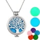 thumbnail image 1 of Zhuge Collar con colgante de árbol de la vida, collares, colgante de joyería, hecho a mano, emisor de aromaterapia que se puede abrir, collar con árbol de la vida que brilla por la noche (plata), 1 of 5