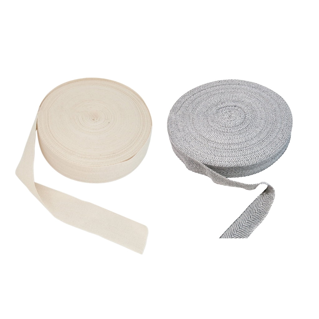 10 Yards Natural Cotton Twill Tape Rug Tufting Webbing Tape Herringbone Tape Cotton Twill Webbing Tape for Rug Making