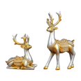 thumbnail image 2 of 2 piezas estatua de ciervo nórdico decoración artesanías estatuilla de resina ornamento Animal bosque alce ciervo para decoración del hogar soporte Sunnimix Escultura de ciervo, 2 of 8