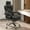 Black, variant on WXJHL Ergonomic Office Chair High Back Cushion Lumbar Back Support Computer Chairs with Footrest and Lumbar Support PU Leather Office Reclining Chair Gameing Chair Desk Chair(Black)