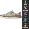 thumbnail image 3 of Dogo Vegan Leather Sneakers for Women - Handmade and Unique Fashion Sneakers for Women, Burano Island Design, Size 7, 3 of 5