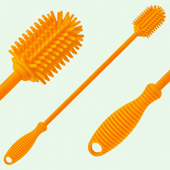 Silicone Bottle Brush | 12.5” | Cleaner for Hydroflasks, Insulated Sports Bottle, Vase and Glassware