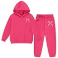thumbnail image 4 of Gaexia 5T Fall Outfits for Girls ,Girls Casual Letter Print Hoodie And Pants Outfit Fashionable Two Piece Comfy Toddler Jogger Tracksuit Daily Wear Soft Blend Kids, 4 of 6