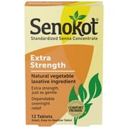Senokot Extra Strength, Standardized Senna Concentrate, Tablets, 12-Count