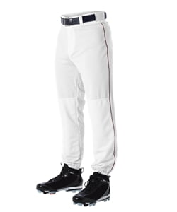 Baseball Pant with Piping Youth-Color:Grey Black,Size:LRG by Alleson