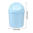 thumbnail image 3 of Shiogb Clearance Mini Storage Bucket Purple A-Mini Small Round Plastic Trash Can Multi Function Household Shake Lid Type Waste For Desktop Bathrooms Kitchens Home Offices-Purple Promotion Sale, 3 of 6