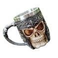 thumbnail image 4 of Jarra de cerveza con forma de calavera, jarra de cerveza con forma de calavera de 2 capas, taza de agua con forma de esqueleto, durabilidad extendida, 4 of 12
