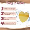 thumbnail image 4 of 5pcs Heart shaped dry Powder Puff Heart-shaped powder puff powder cake honey powder. Powder Puff Beauty tool - style:style3, 4 of 5