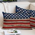 thumbnail image 2 of American Flag Throw Pillow Covers, Vintage USA Flag Wooden Soft Breathable Pillow Cases with Invisible Zipper for Sleeping, Small Pillowcases for Couch Bed Sofa Chair 16x24 Inches, 2 of 9