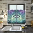 thumbnail image 4 of Yayeee Kitchen Curtains Tier Pair Light Filtering 27"x36" Rod Pocket Short Cafe Window Panel, Moonlight Forest, 4 of 7