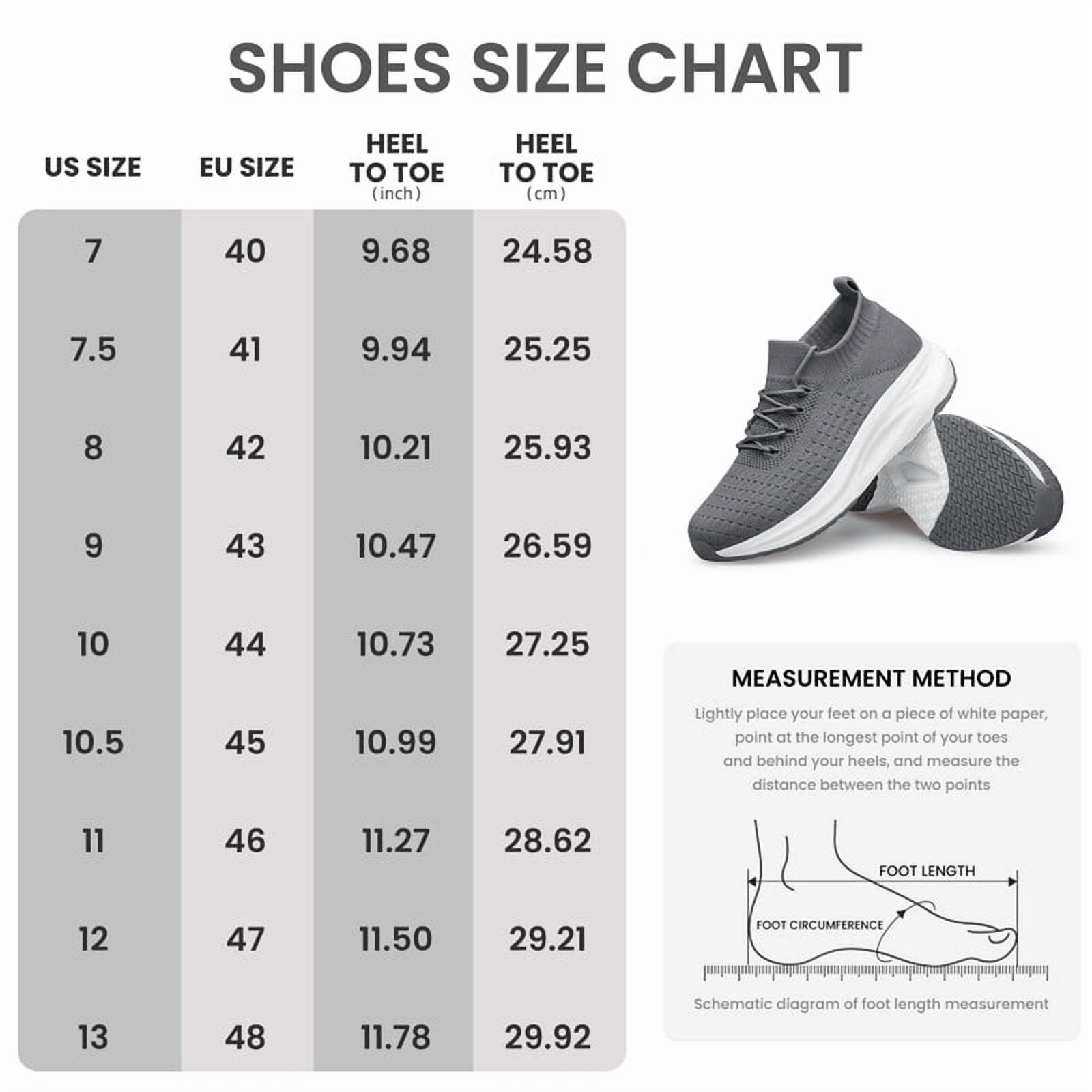 vibdiv Mens Walking Shoes Non Slip Running Shoes Slip on Lightweight Breathable Sock Shoes Athletic Workout Gym Sneakers Grey Size 10