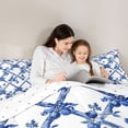 thumbnail image 4 of Erosebridal Cute Blueberry Full Size Comforter Sets for Kids, Geometric Plaid Bedding Sets, Reversible, 3pcs, 4 of 6
