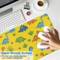 thumbnail image 4 of Long Mouse Pads for Desk,Yellow Dinosaur Plant Pattern Desk Mats on Top Of Desks, Desk Mouse Pad Extra Large with 3mm Non-Slip Base and Stitched Edge for Gaming,Office,Work,Home 31.5"x15.7", 4 of 6