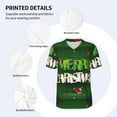 thumbnail image 4 of Balery Merry Christmas Baseball Jersey for Men Casual Button Down Shirts Short Sleeve Active Team Sports Uniform-X-Large, 4 of 9
