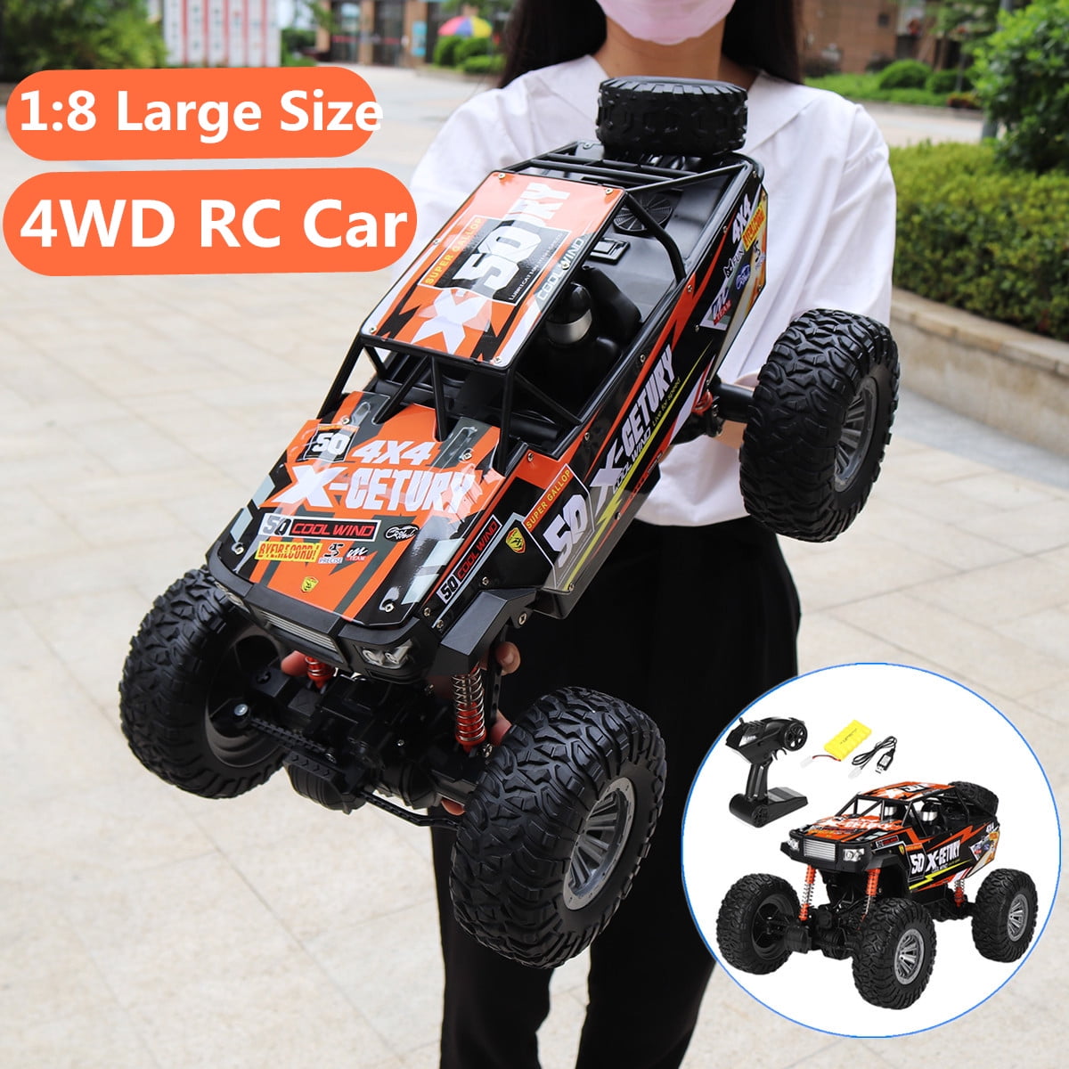 High Speed Remote Control RC Cars, 4WD Off Road Monster Truck, Electric Vehicle Toy with