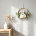thumbnail image 4 of YingYouFu Artificial Floral Front Door Wreath, Natural Rattan Base Boho Style Hanging Wall Decorative Wreath, Decorative Wreath for Front Door, Wall, Porch, Living Room Home Decor, 4 of 6