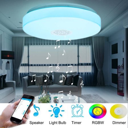 Ceiling Lamp With Bluetooth Speaker Smart App Control Music Led