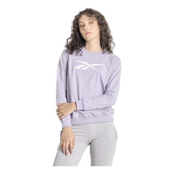 Sudadera Reebok Mujer Sweater Lila Casual Deportivo lila L