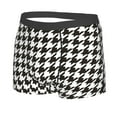 thumbnail image 2 of Disketp Houndstooth Black And White Men'S Boxer Briefs,Soft And Breathable Cotton Underwear With Comfortflex Waistband, 2 of 9