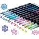 thumbnail image 2 of Shimmer Markers Doodle Outline Dazzles - 12 Colors Metallic Double Line Glitter Pens Set for Kid Christmas Gift Making, 2 of 4