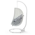 thumbnail image 3 of Swing Lounge Chair, Sunbrella, White Blue Navy, Modern Contemporary Urban Design, Outdoor Patio Balcony Cafe Bistro Garden Furniture Hotel Hospitality, 3 of 8