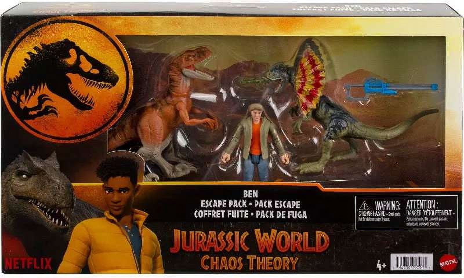 Mattel Jurassic World Chaos Theory Ben Escape Pack, 3.75 inches, Collectible