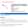 thumbnail image 2 of Front Right Lower Forward Control Arm - Compatible with 2009 - 2010 BMW 528i xDrive - Beck Arnley, 2 of 2