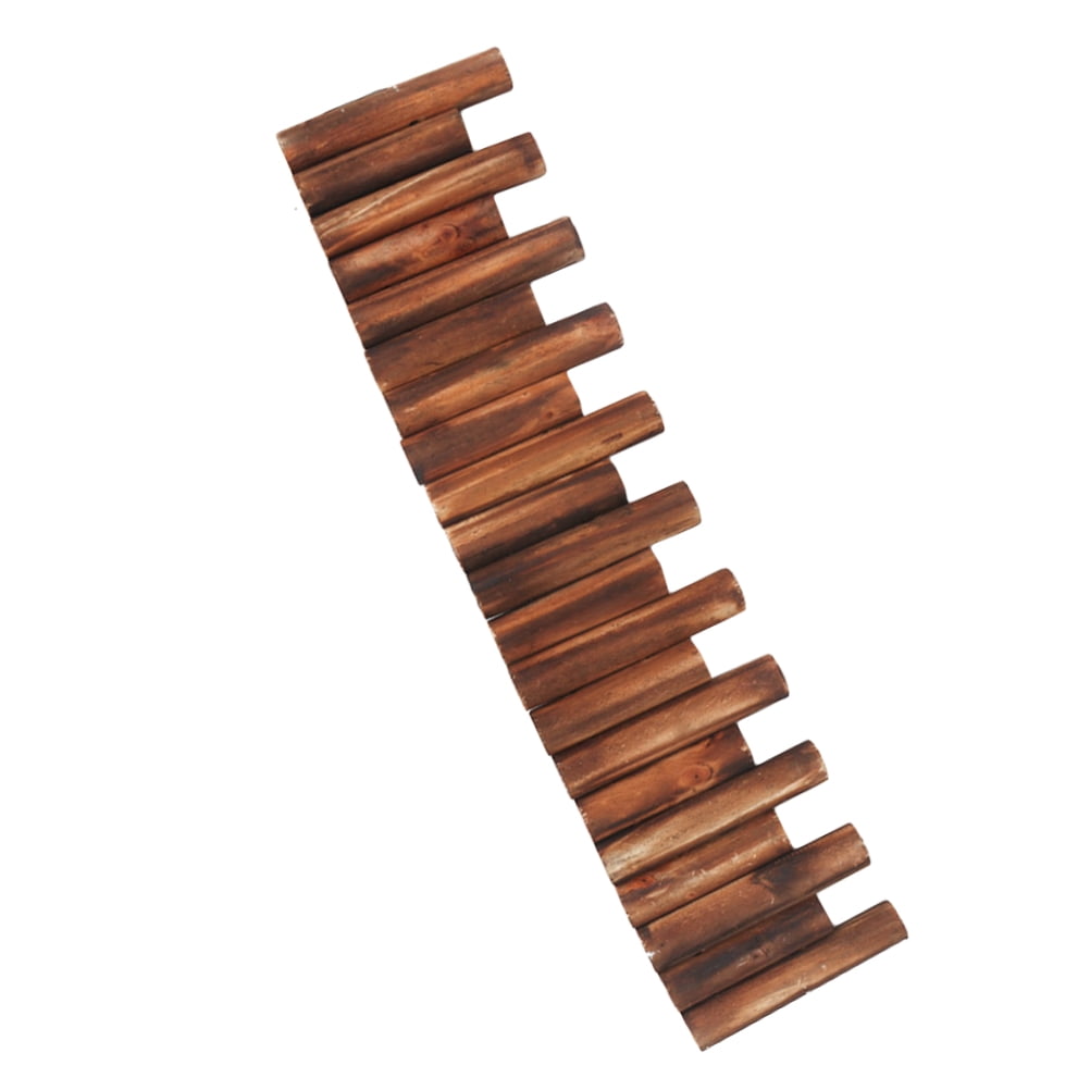 UPGRATOR 1Set Decorative Wood Fence for Outdoor Garden Fence and Yard 33.5x7.9x1.6in