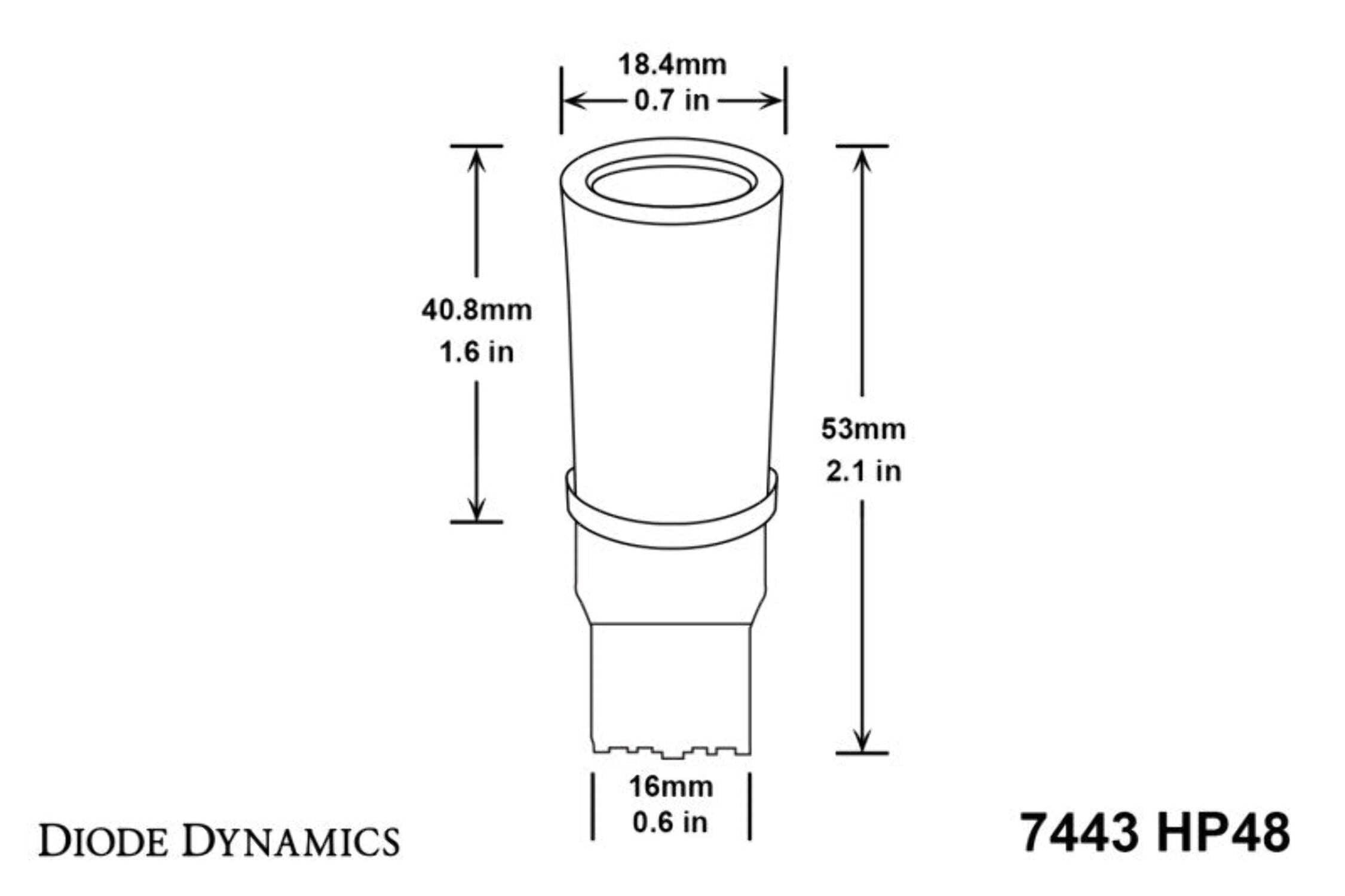 Diode Dynamics 7443 LED Bulb HP48 LED Amber Set of 4