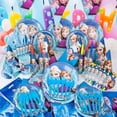 thumbnail image 4 of Vajilla de fiesta de Frozen Disney para niños, platos de papel desechables con temática de dibujos animados, vasos, bandera, juguetes para Baby Shower, decoración de fiesta de cumpleaños, 4 of 5