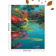 thumbnail image 3 of Frog and Flower Canvas Wall Art, Botanical Animal Print for Living Room Bedroom Bathroom Kitchen Office Den Home Decor, 3 of 8