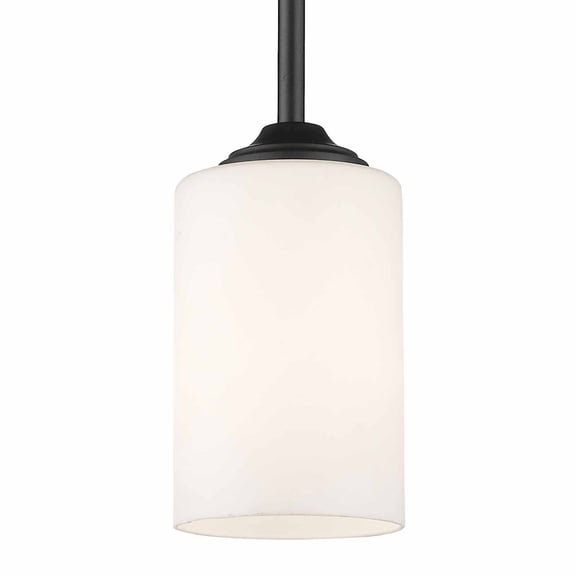 One Light Mini Pendant with Matte Opal Glass Shade