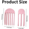 thumbnail image 2 of 2PCS Wind Shaping Styling Comb for Fluffy Bangs, 3/6 Teeth High Skull Volumizer for Fluffy Bangs, Instant No Crease Hair Lifting Clips, Volumizing Hair Roots Tool for Women Easy High Crown Volume, 2 of 7