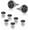 MOP-Silver Black, variant on Mens Classic Shirts Cufflink Studs, Mother-of-Pearl Tuxedo Shirt Button and Cuff Links Set, Formal Business Wedding Jewelry