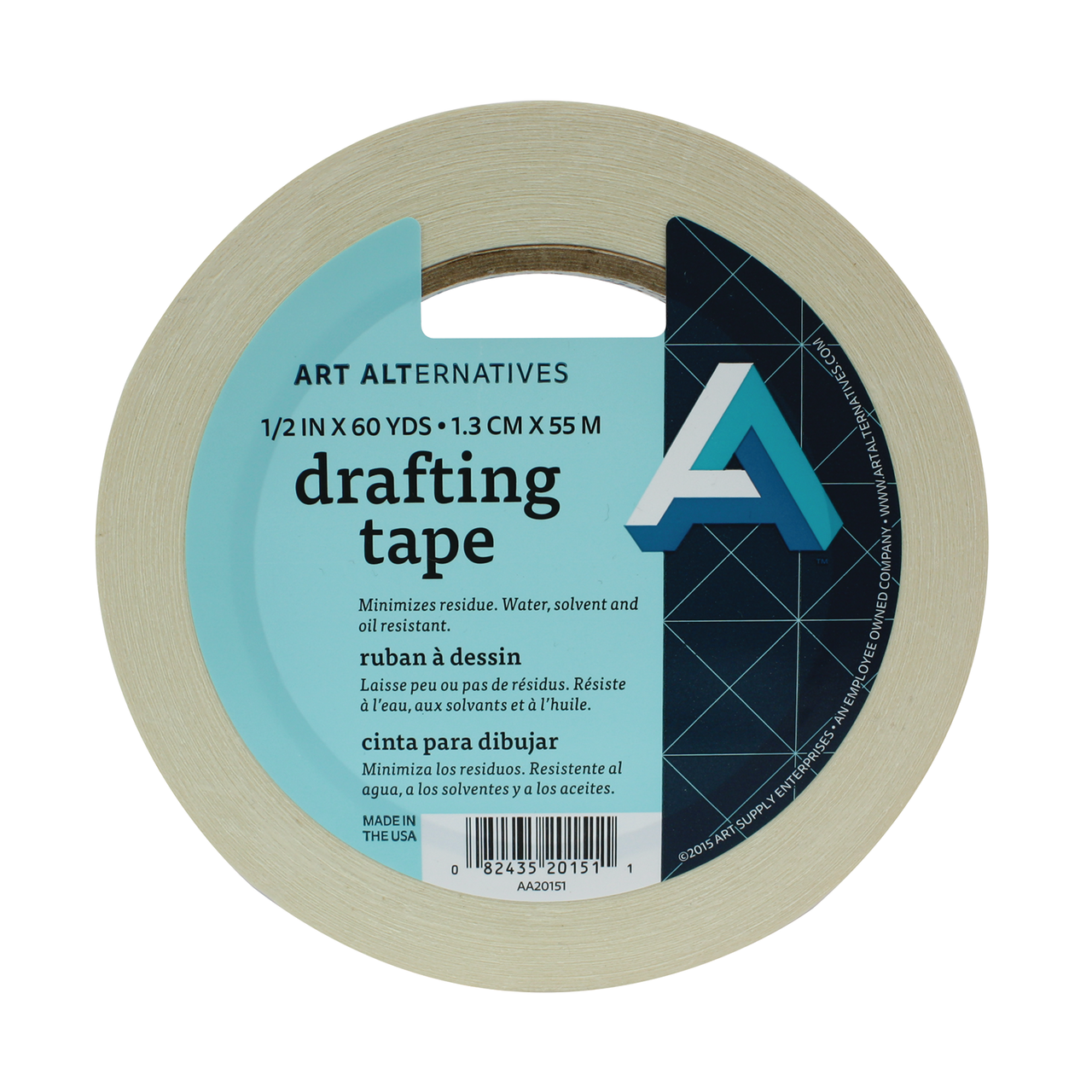 Art Alternatives Drafting Tape, 1/2" x 60 yds. Roll