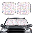 thumbnail image 2 of Haiem Easter Colorful Rabbit Car Windshield Sun Shade (2 Pieces) Foldable Windshield Sun Shade Car Accessories for Truck SUV Pickup-Large, 2 of 7