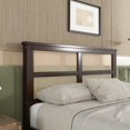 thumbnail image 6 of Bed Frame with Rubber Wood, Underbed Spacious Storage, Easy Assembly, Full Size Bed Frames with Rattan Headboad and Enhanced by Support for Bedroom, Espresso, 6 of 9