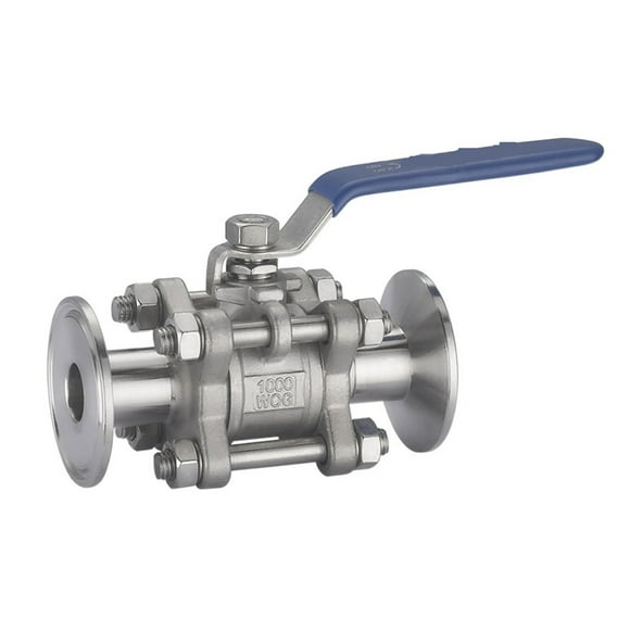 Ball Valve 1/2" 3/4" 1" SS304 Stainless Steel 3 Three Piece Tri Clamp Ferrule Type Ball Valve ,Long Lasting