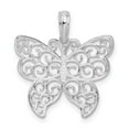 thumbnail image 3 of Finest Gold Sterling Silver Polished Filigree Wing Butterfly Pendant, 3 of 3