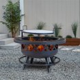 thumbnail image 3 of Afuera Living 32" Roundup Fire Pit with Cooking Shelf in Black, 3 of 6