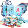 thumbnail image 1 of 26PC Baby Soft Card Cloth Book Storage Bag Set Letter Animal Tear Cloth Book Early Childhood Education, 1 of 4