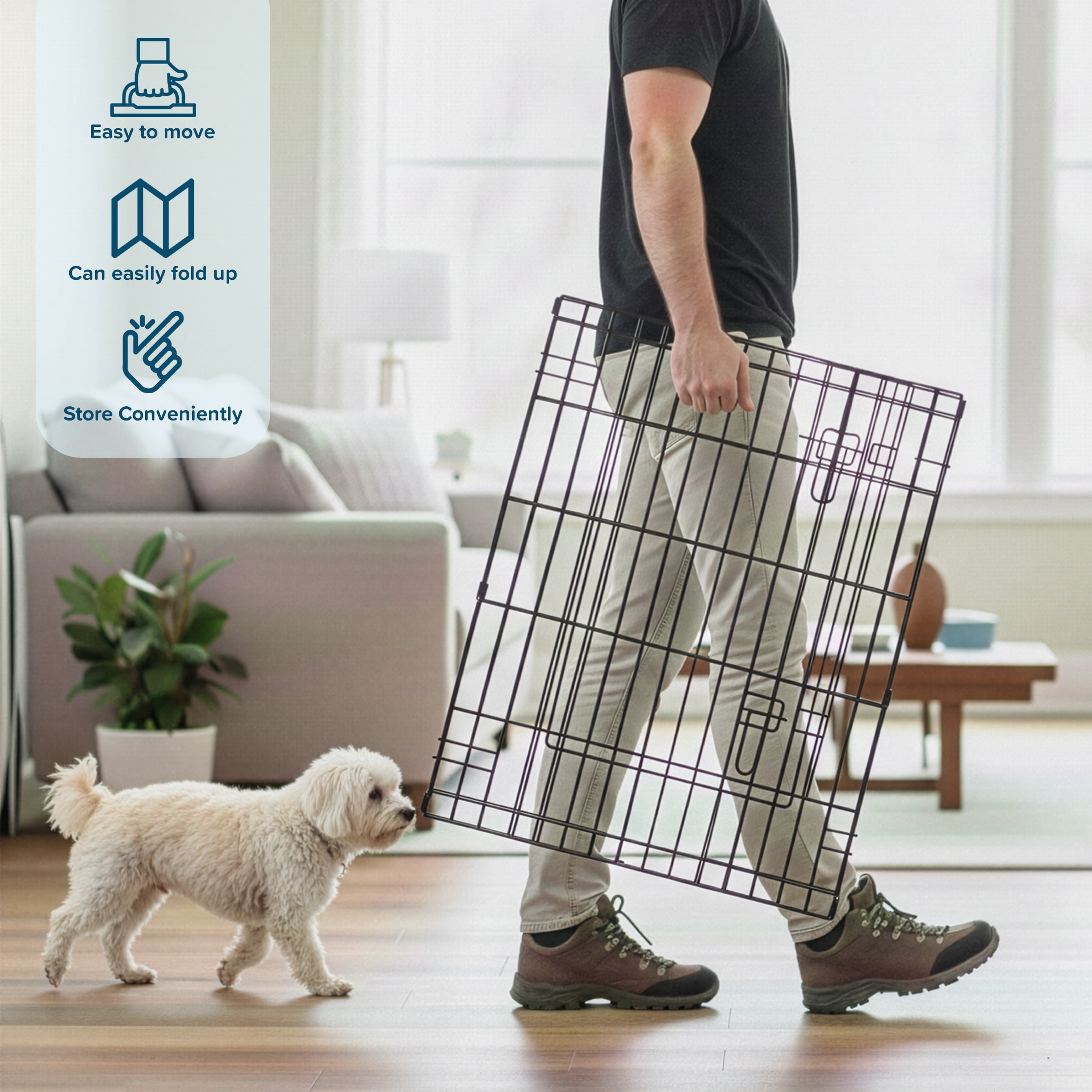 PETMAKER Indoor/Outdoor Foldable Puppy Dog Playpen - Eight 24x30in Panels