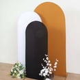 thumbnail image 2 of Efavormart 5ft Black Spandex Fit Round Top Backdrop Frame Stand Cover, 2-Sided Wedding Arch Cover, 2 of 11