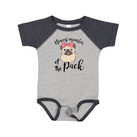 

Inktastic Pug - Newest Member of the Pack Gift Baby Girl Bodysuit