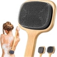 thumbnail image 1 of wonima11 Dual-Sided Back Scrubber for Shower, 21.65'' Long Handle Back Brush, Soft Silicone for Sensitive Skin, Dry Brushing & Back Cleansing, Dry Quickly Body Bath Brush for Men, Women, Elderly, 1 of 1