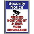 thumbnail image 2 of (7 Pack) Combination Pack of 24 Hour Monitoring - This Vehicle Protected by GPS Tracking Warning Signs - Decal Self Adhesive Sticker Vinyl Decal — UV Resistent, 2 of 4