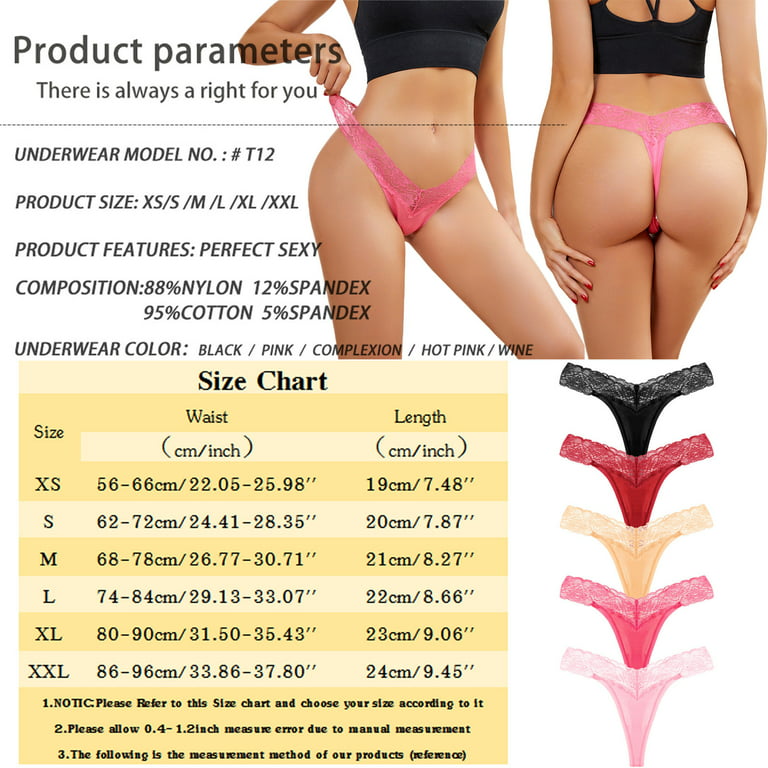 Aayomet Panties For Women Women Low Waist Thin G String Underwear  Comfortable Lingerie,Pink L 